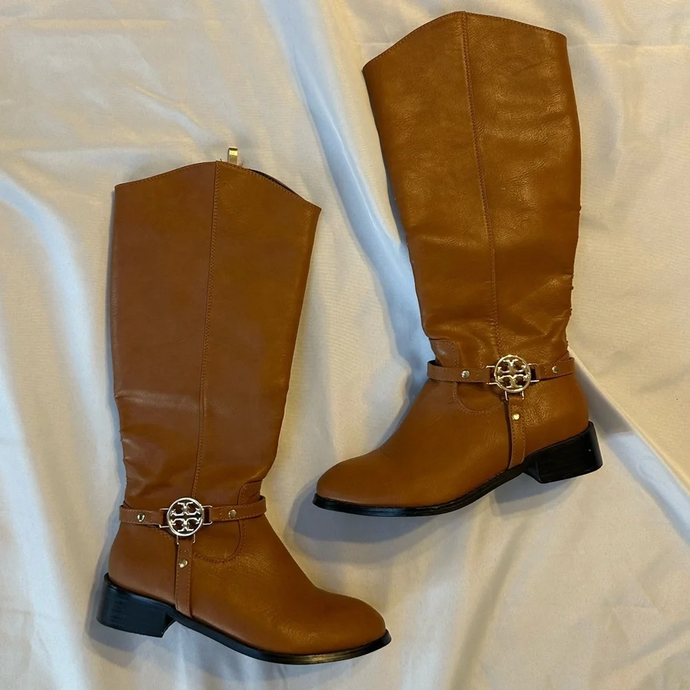 Tory Burch Brown Knee-High Riding Boots - WMS 7.5